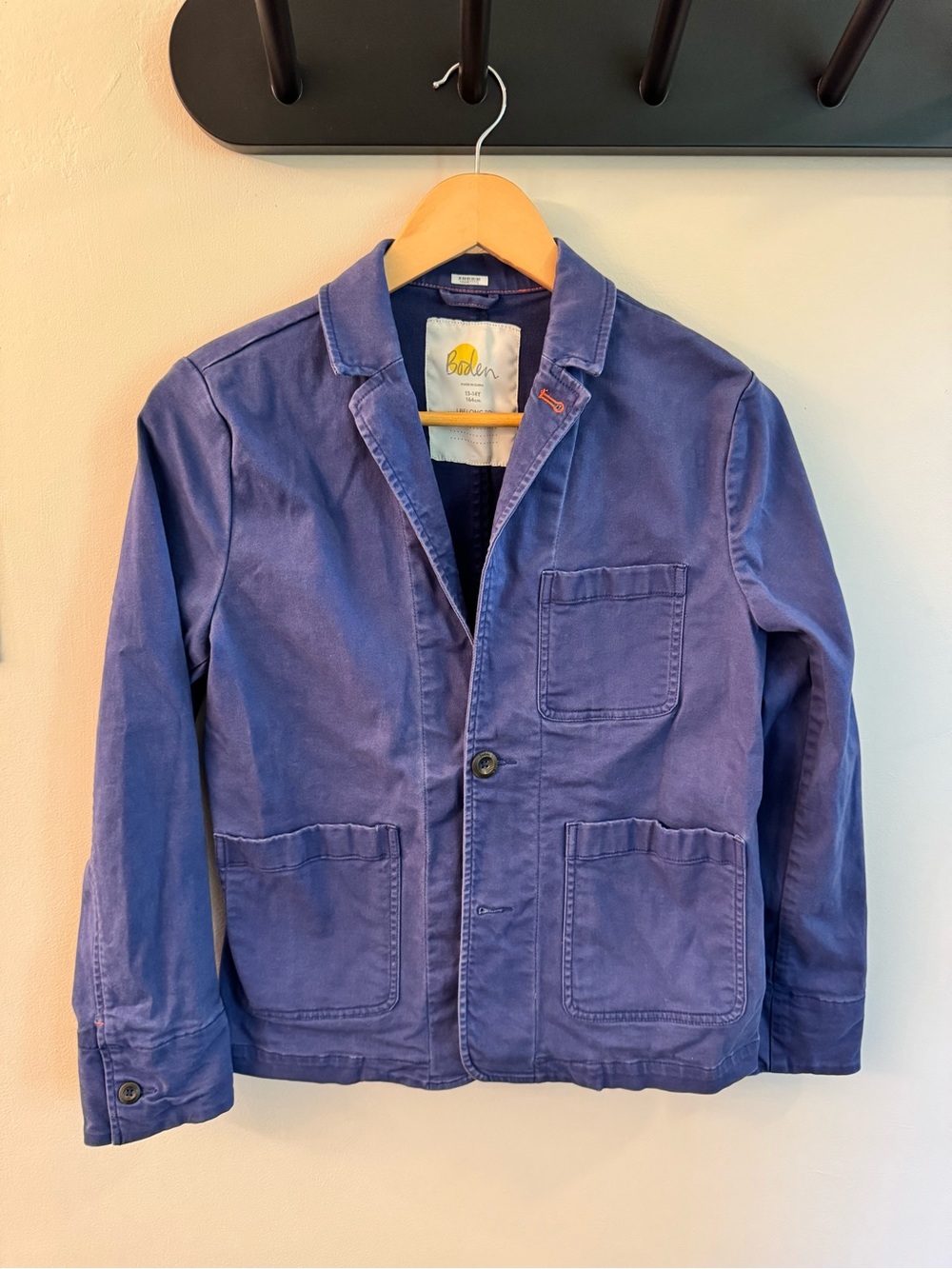 Boden Boy’s Blue Cotton Chore Jacket